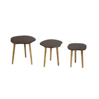 Set of 3 small tables Mango wood