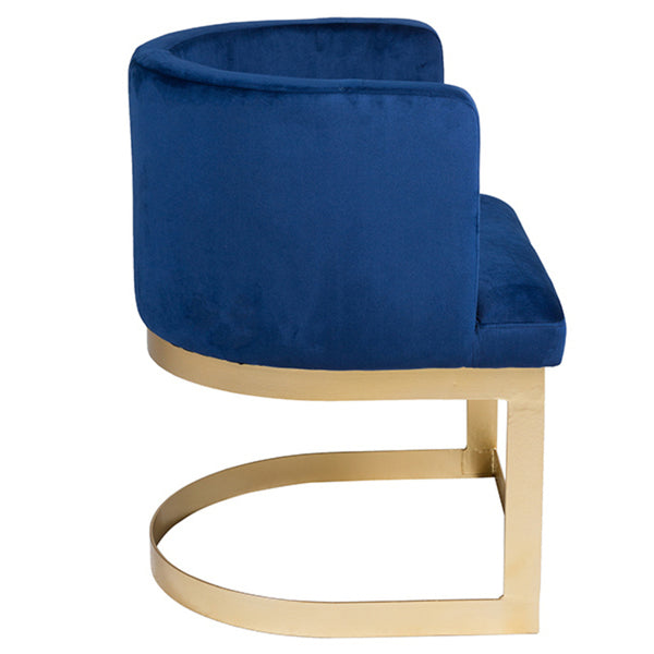 Armchair Pine Blue (60 x 55 x 76 cm) MDF and pine MDF Wood