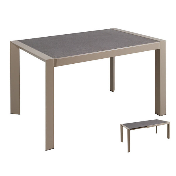 Dining Table Crystal Metal Grey (120 X 82 x 76 cm)