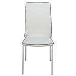 Dining Chair Pvc Metal White (44 X 42 x 96 cm)