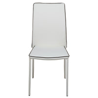 Dining Chair Pvc Metal White (44 X 42 x 96 cm)