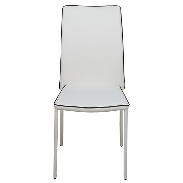 Dining Chair Pvc Metal White (44 X 42 x 96 cm)