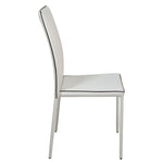 Dining Chair Pvc Metal White (44 X 42 x 96 cm)