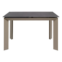 Dining Table Crystal Metal Grey (120 X 80 x 76 cm)