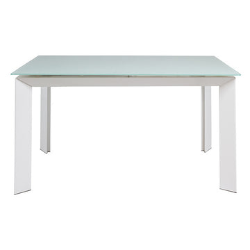 Dining Table (140 x 90 x 76 cm) Crystal Mdf White