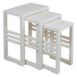 Set of 3 small tables Mindi wood (50 x 30 x 60 cm)