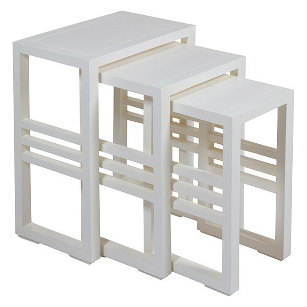 Set of 3 small tables Mindi wood (50 x 30 x 60 cm)