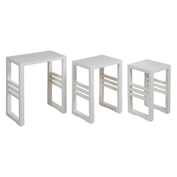 Set of 3 small tables Mindi wood (50 x 30 x 60 cm)