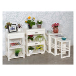 Set of 3 small tables Mindi wood (50 x 30 x 60 cm)