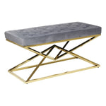 Bench Velvet Golden Velvet (97 x 44 x 46 cm)