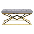 Bench Velvet Golden Velvet (97 x 44 x 46 cm)