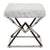 Bench White Silver Stainless steel Polyester (45 x 45 x 45 cm)