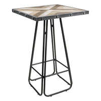 Side Table Industrial Iron Fir wood (70 x 70 x 106 cm)