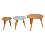 Set of 3 small tables Aarhus Mindi wood MDF Wood (60 x 60 x 49 cm)