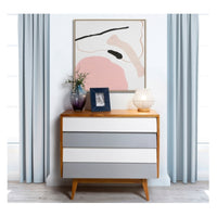 Chest of drawers Aarhus Mindi wood (90 x 42 x 80 cm)