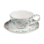 Cup with Plate Amazonia Porcelain (12 X 9 x 5 cm)