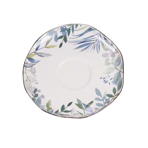 Cup with Plate Amazonia Porcelain (13 X 10 x 6 cm)