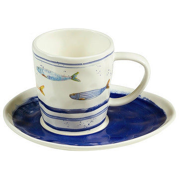 Cup with Plate Bord De Mer (4 pcs)