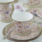 Cup with Plate Butterflies (4 Pcs)