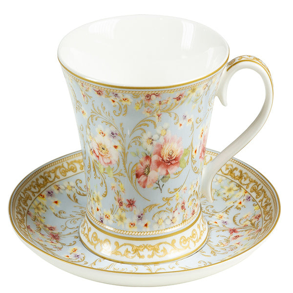 Cup with Plate Bone China Porcelain