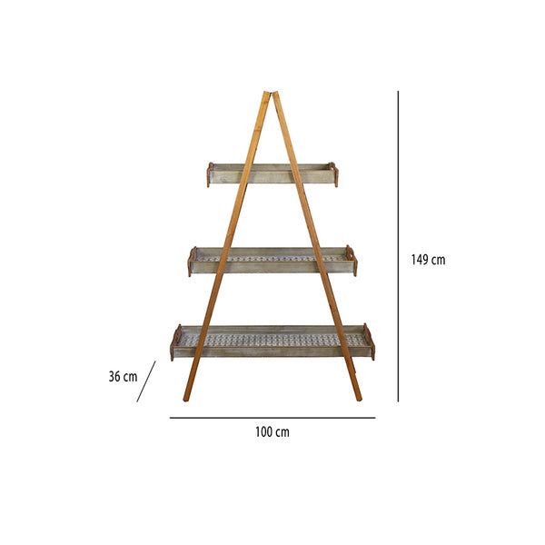 Shelves Pyramid Boston Fir wood (100 x 36 x 149 cm)