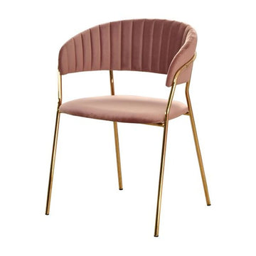 Dining Chair Polyester Pink (49 x 56 x 79 cm)