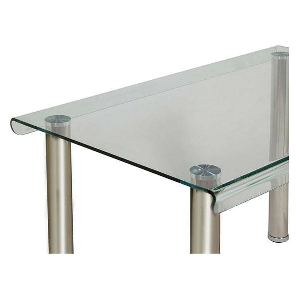 Dining Table Rec Tempered Glass (130 x 80 x 75 cm)