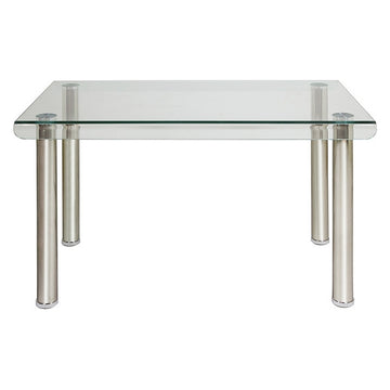 Dining Table Rec Tempered Glass (130 x 80 x 75 cm)