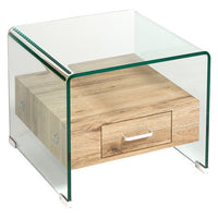 Side Table Curved glass (50 x 50 x 42 cm)