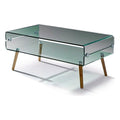 Centre Table Beach Curved glass (110 x 55 x 45 cm)