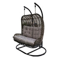 Hanging basket seat Swing synthetic rattan (160 x 100 x 205 cm)