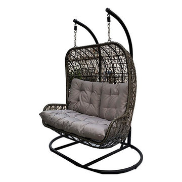 Hanging basket seat Swing synthetic rattan (160 x 100 x 205 cm)