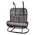 Hanging basket seat Swing synthetic rattan (160 x 100 x 205 cm)