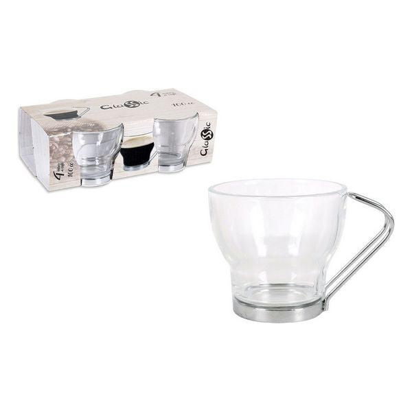 Piece Coffee Cup Set Glassic 100 cc Crystal (4 Pcs)