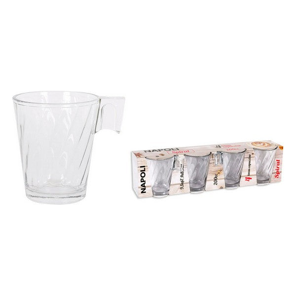 Piece Coffee Cup Set Napoli Spiral 20 cl (4 Pieces)