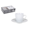 Set of Mugs with Saucers Santa Clara Atlantica Porcelain White 100 cc (2 Pieces)