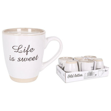 Piece Coffee Cup Set Old Letter 200 cc (6 pcs)