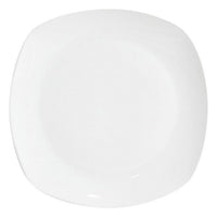 Plate set La Mediterránea Connor Porcelain White (4 Pieces) (25,5 x 25,5 x 2,5 cm)