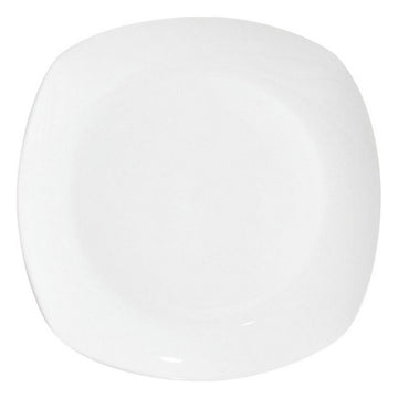 Plate set La Mediterránea Connor Porcelain White (4 Pieces) (25,5 x 25,5 x 2,5 cm)