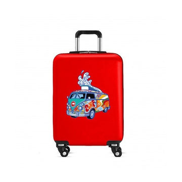 Cabin suitcase Kukuxumusu Caravan Red