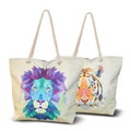 Beach Bag Wild Lion White (33,5 x 43 cm)