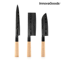 Set of Japanese Knives with Carrying Cover Damas·q InnovaGoods 4 Pieces