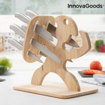 Set of Knives with Wooden Base Spartan InnovaGoods 7 Pieces