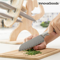 Set of Knives with Wooden Base Spartan InnovaGoods 7 Pieces