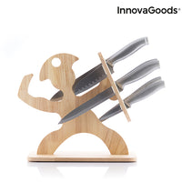 Set of Knives with Wooden Base Spartan InnovaGoods 7 Pieces