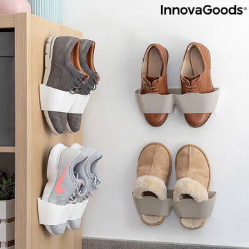 Adhesive Shoe Holders Shöelf InnovaGoods (4 Pairs)