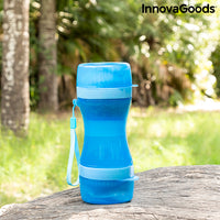 2-in-1 bottle with water and food containers for pets Pettap InnovaGoods