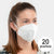 Protective Respirator Mask FFP2 NR JU FM0201-966 5 layers (Pack of 20)