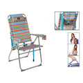 Armchair 117922 Foldable Aluminium Multicolour (65 X 60 x 47/108 cm)