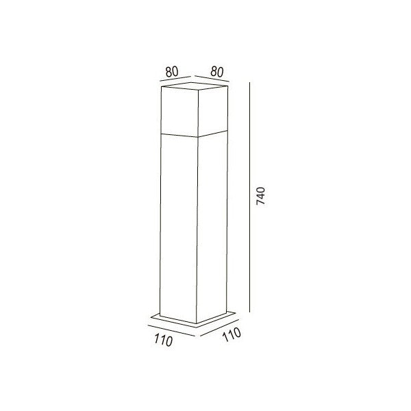 Marker LED Ledkia Augusta Aluminium PMMA 40W